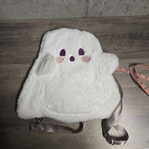 Charming White Ghost Plush Backpack